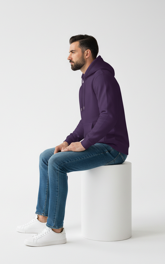 Men’s Basic Pullover Hoodie – Comfortable & Casual