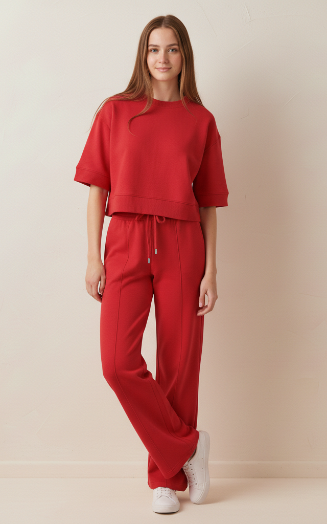 Womens Crop Hoodie Tracksuit Set Top girls Joggers Lounge wear