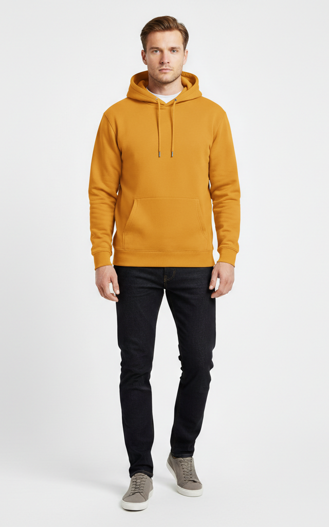 Men’s Basic Pullover Hoodie – Comfortable & Casual - SKM
