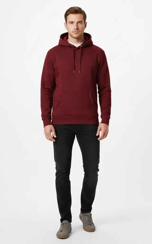 Men’s Basic Pullover Hoodie – Comfortable & Casual - SKM