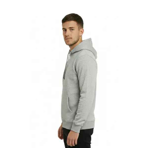 Plain Pullover Hoodie For Men's Heather Grey