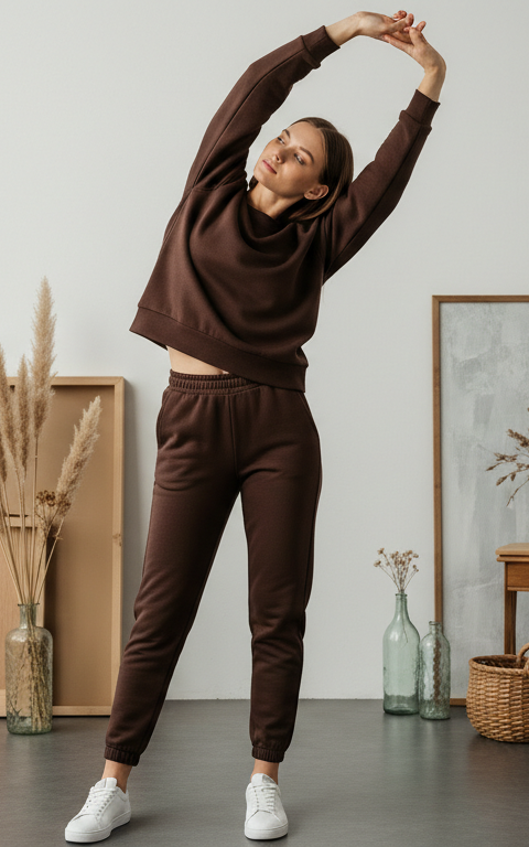 Velour Sweatshirt Tracksuit