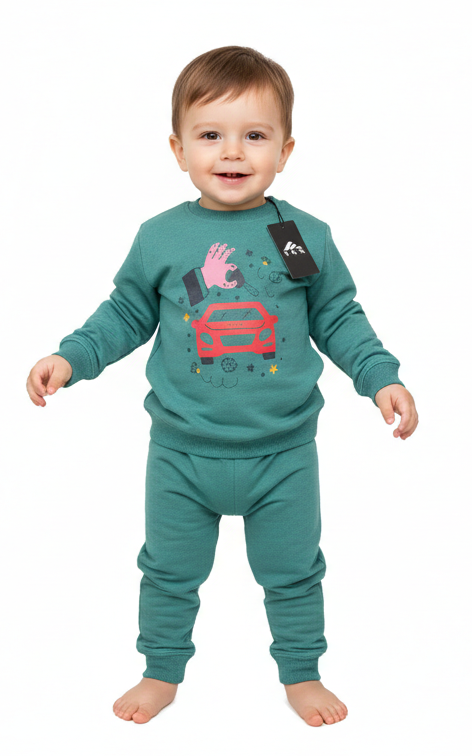 Car Sweat Shirt With jogger For Kid's - SKM