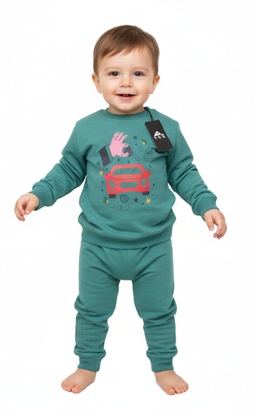 Car Sweat Shirt With jogger For Kid's - SKM