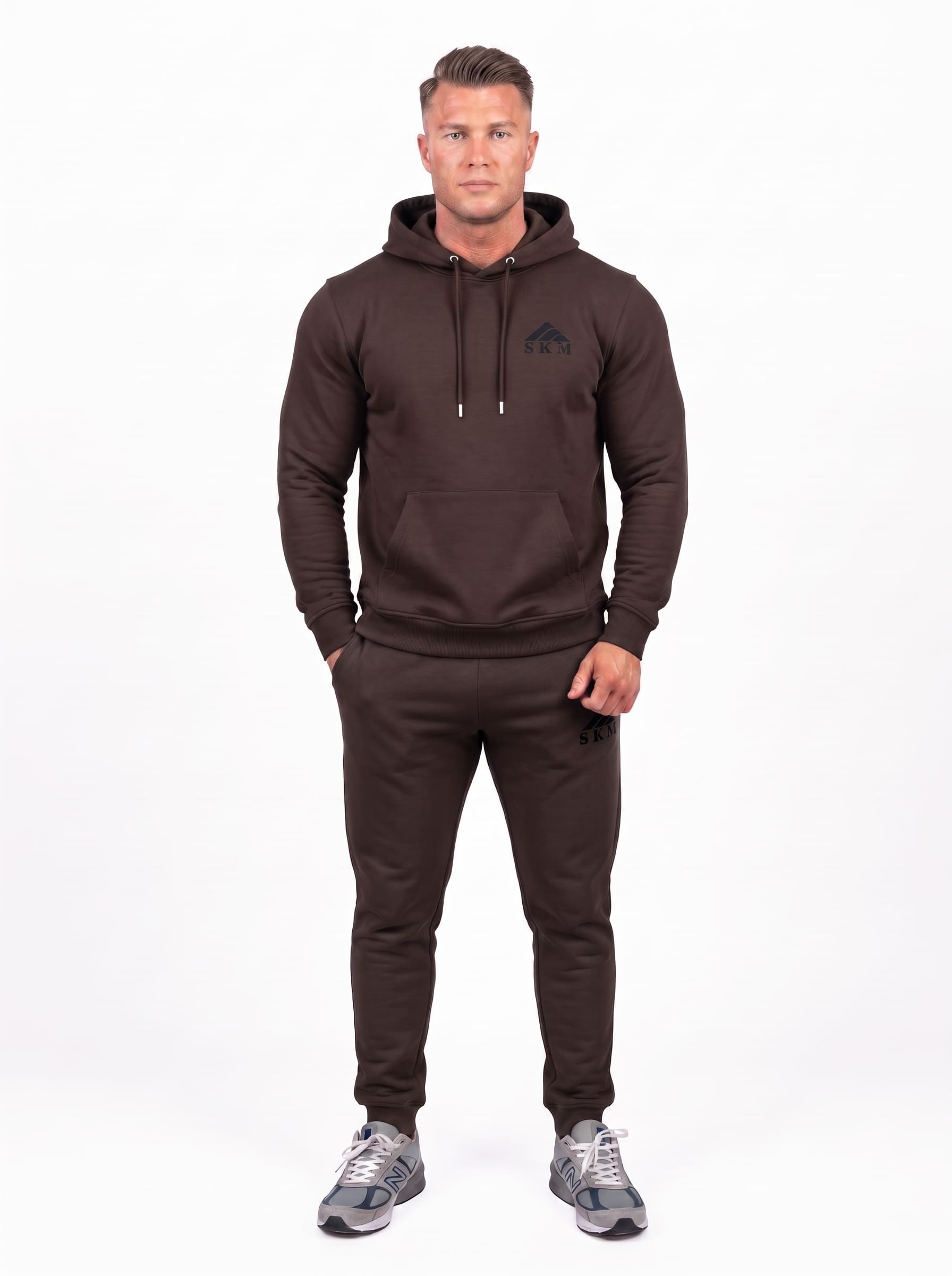 Men's Hoodie Tracksuit Set | SKM Dark Brown