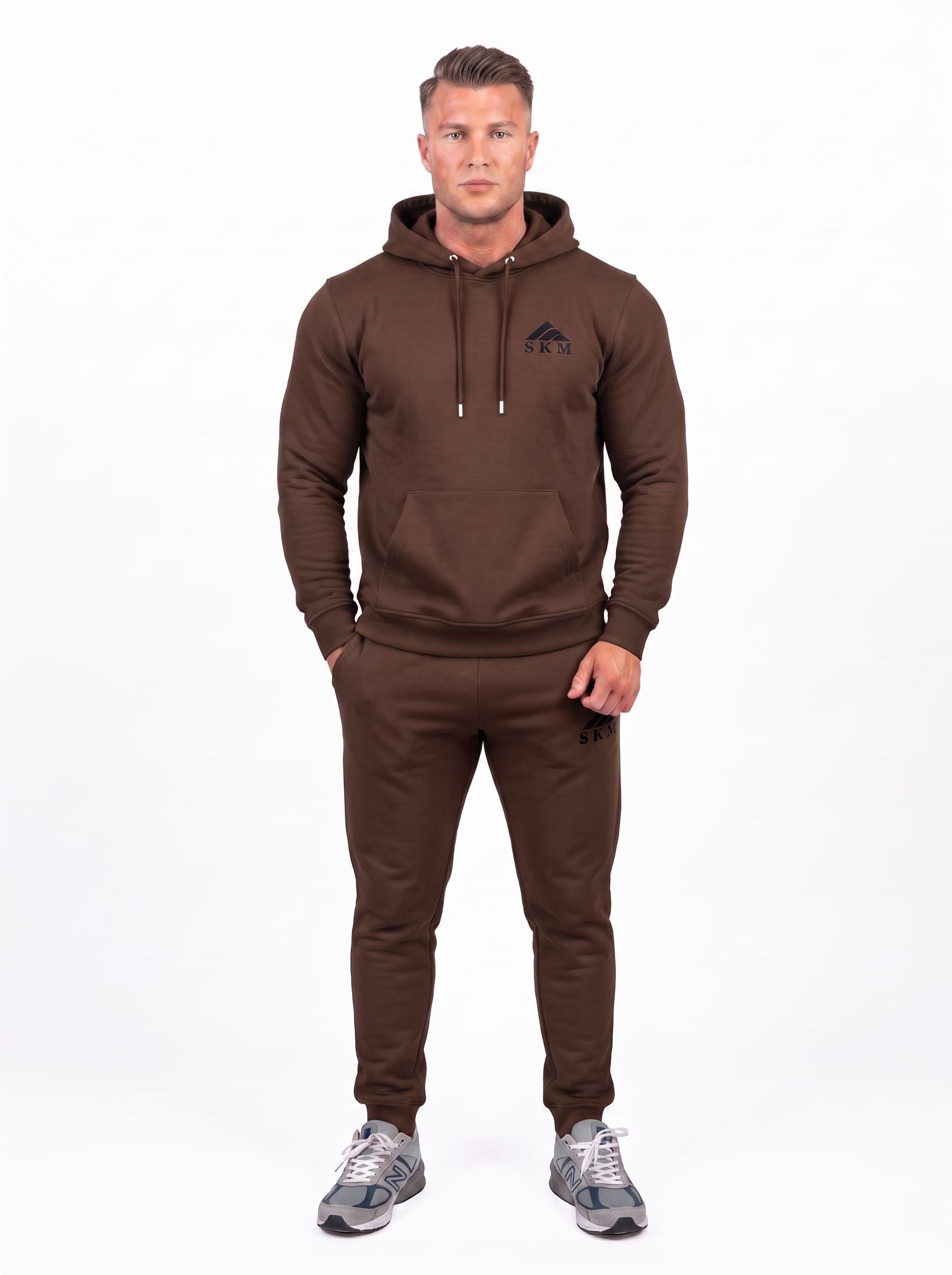 Men's Hoodie Tracksuit Set | SKM Chocolate Brown