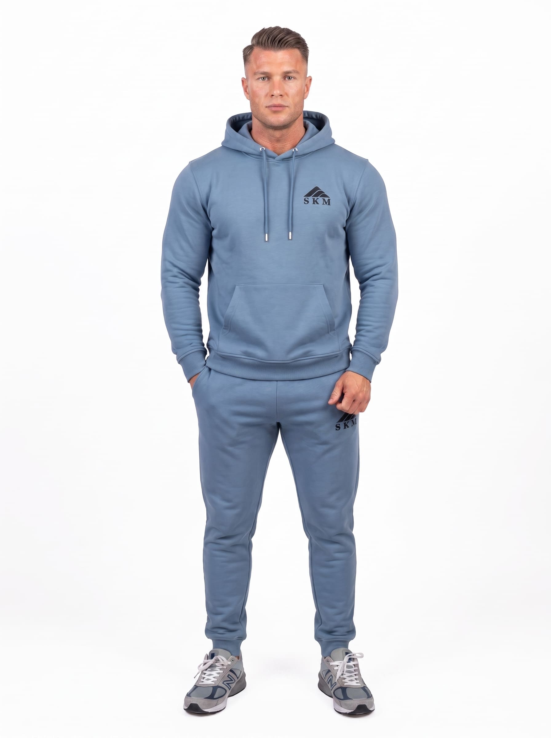 Men's Hoodie Tracksuit Set | SKM sky blue