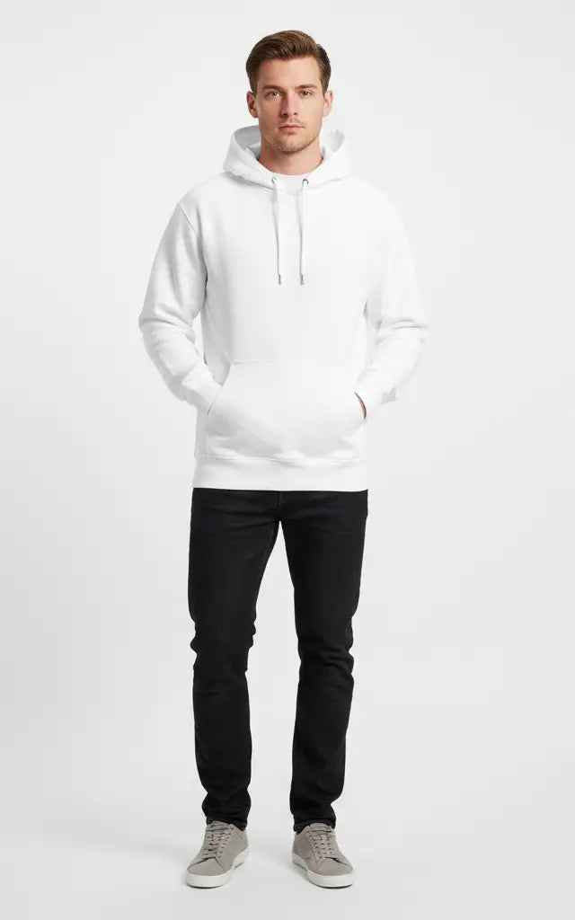 Men’s Basic Pullover Hoodie – Comfortable & Casual - SKM